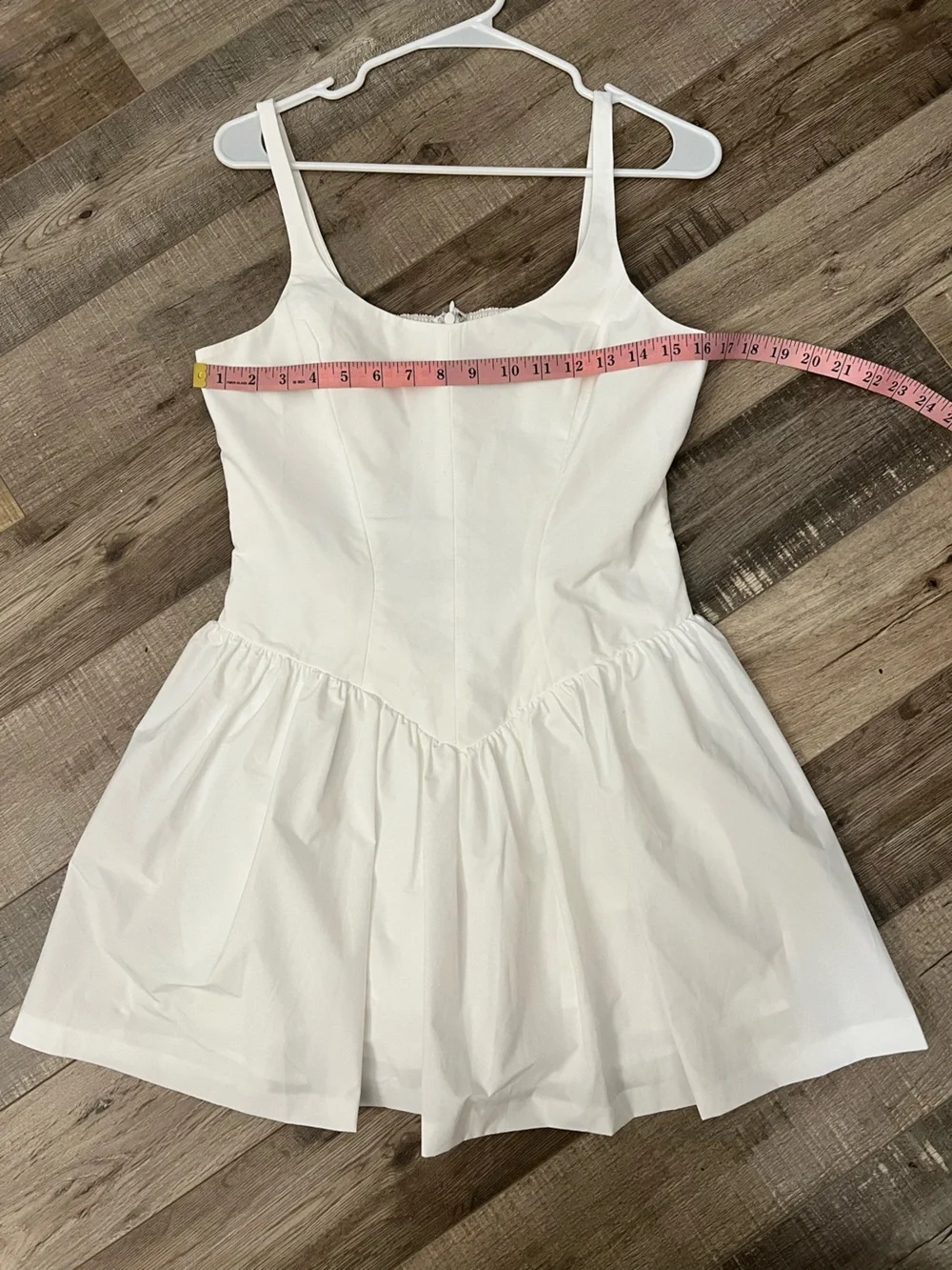 Revolve Amanda Uprichard Paterson White Scoop Neck Mini Dress Sz M EUC
